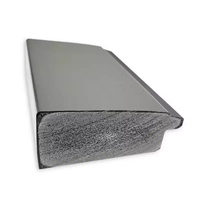 Miroir mural rectangulaire en nickel brossé non biseauté : Cadre moderne en polystyrène