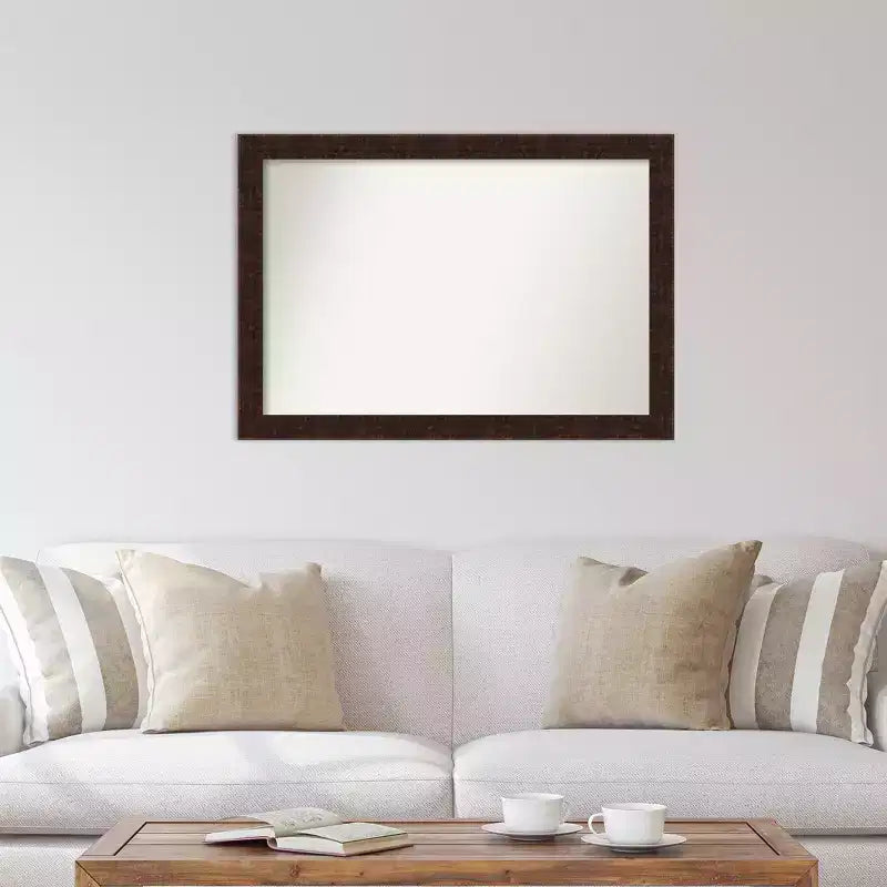 Miroir mural étroit en bronze non biseauté