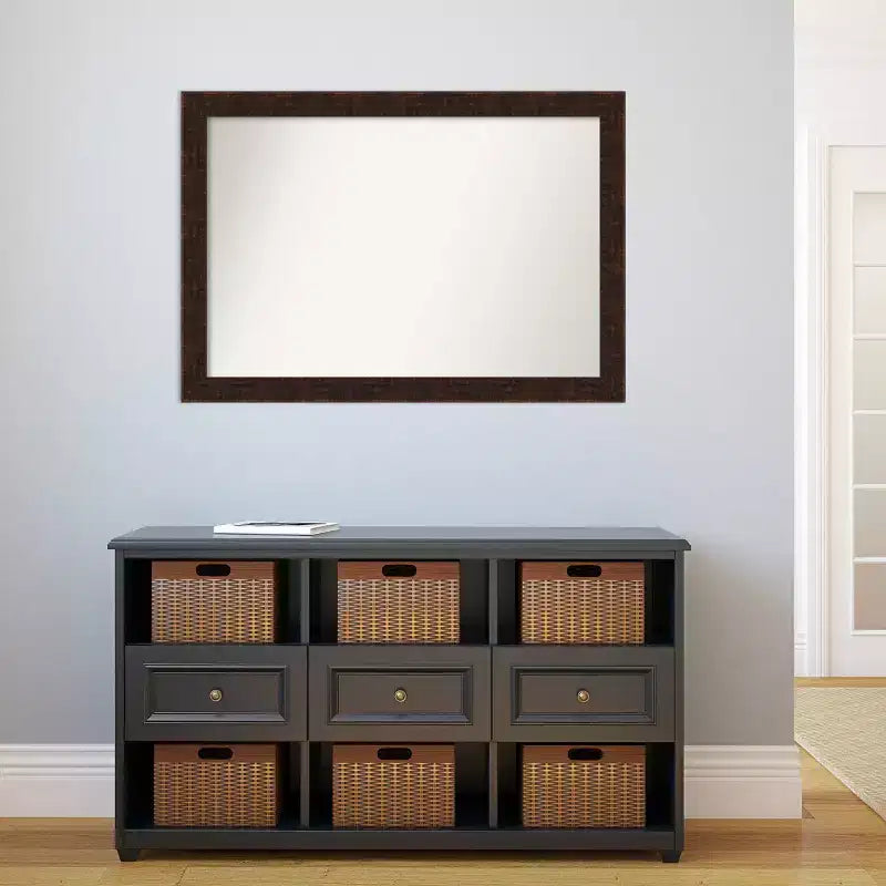 Miroir mural étroit en bronze non biseauté