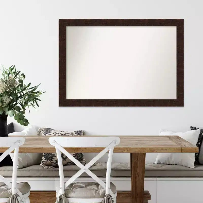 Miroir mural étroit en bronze non biseauté