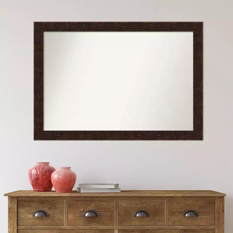Miroir mural étroit en bronze non biseauté
