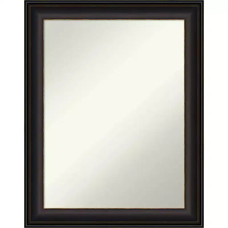 23" x 29" Non-Beveled Trio Oil Rubbed Bronze Wall Mirror - Amanti Art: Modern Rectangle Includes Mount Hardware