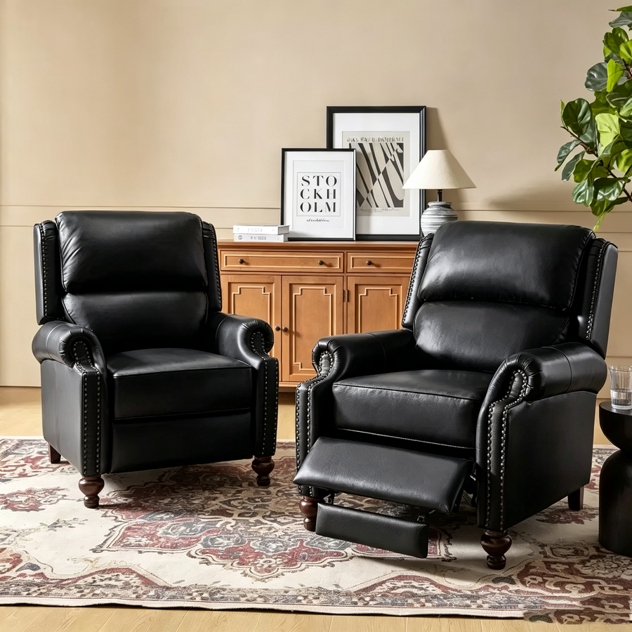 Fauteuil inclinable en cuir