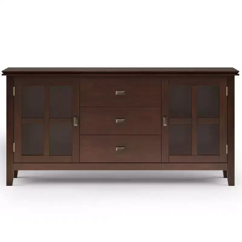 Bahut Russet Brown : Bois massif 3 tiroirs 2 portes