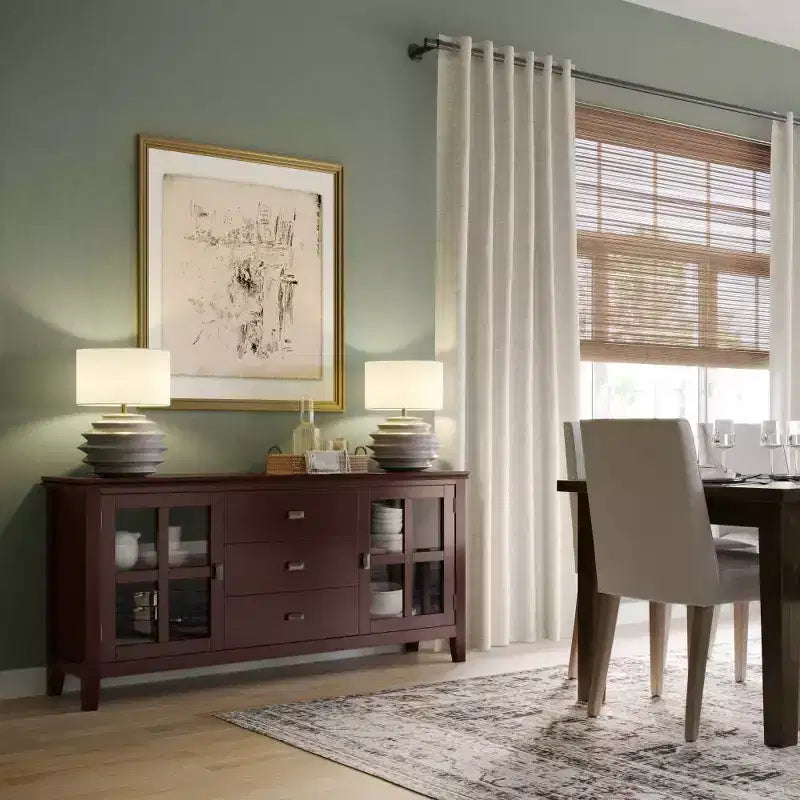 Bahut Russet Brown : Bois massif 3 tiroirs 2 portes