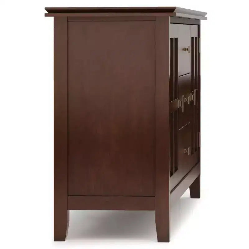 Bahut Russet Brown : Bois massif 3 tiroirs 2 portes