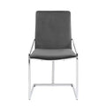 20" Zlatan Accent Chair: Chrome Metal Frame & Luxurious Velvet - Acme Furniture