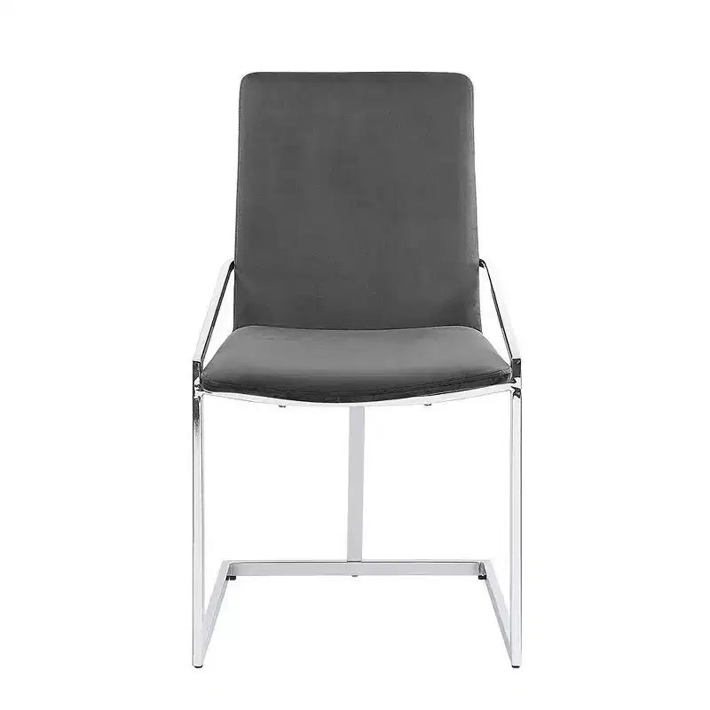 20" Zlatan Accent Chair: Chrome Metal Frame & Luxurious Velvet - Acme Furniture