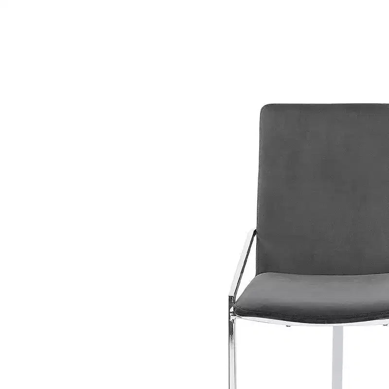 Fauteuil d'appoint : Piètement en métal chromé et velours luxueux