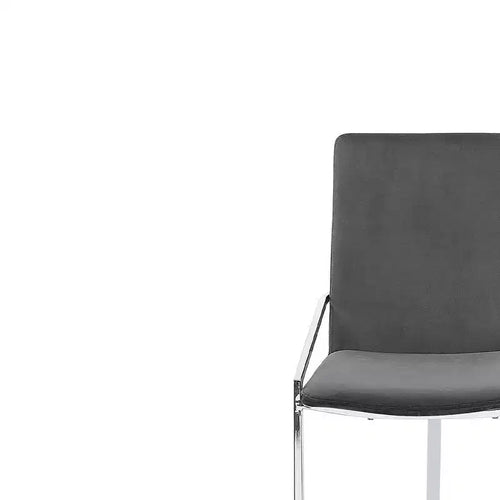 Fauteuil d'appoint : Piètement en métal chromé et velours luxueux