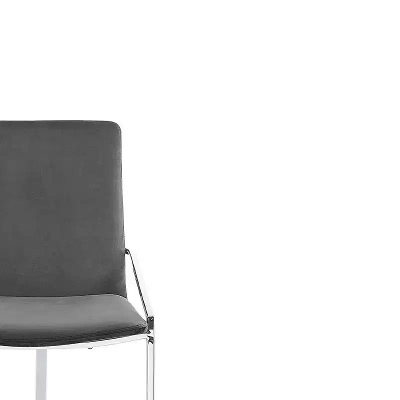 Fauteuil d'appoint : Piètement en métal chromé et velours luxueux