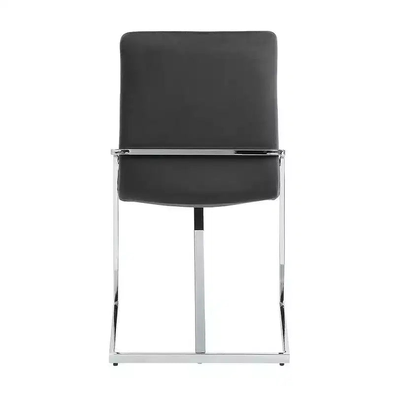 Fauteuil d'appoint : Piètement en métal chromé et velours luxueux