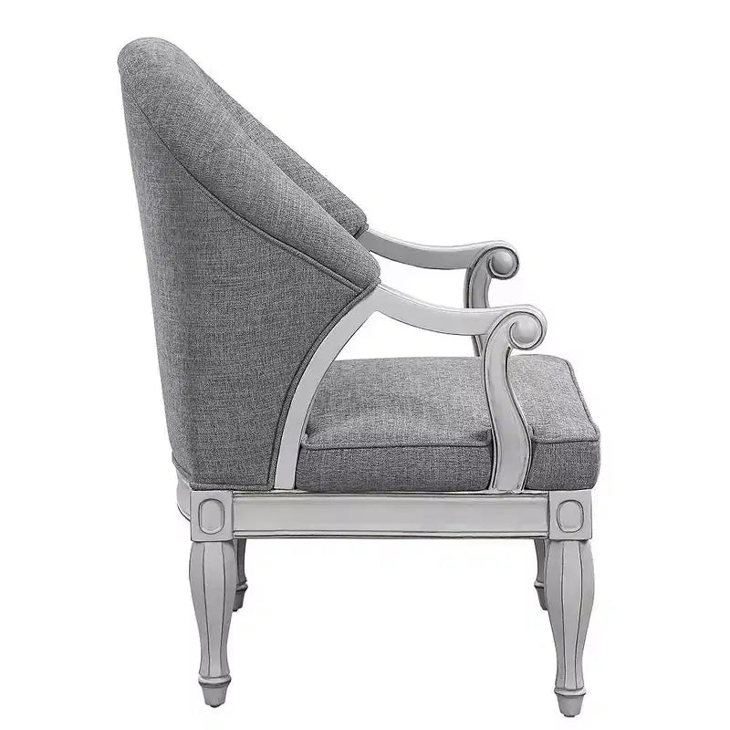 Fauteuil d'appoint : Rembourrage en coton capitonné Aucun assemblage requis