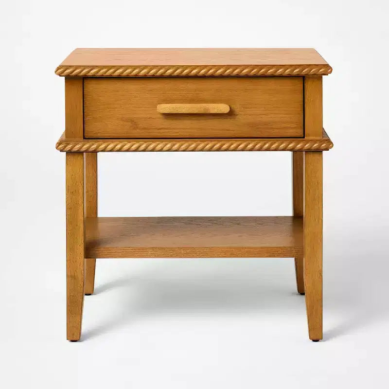 Table de chevet chêne brun