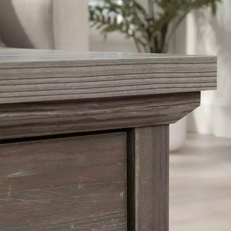 Table basse carrée Pin Galet : MDF style Ferme