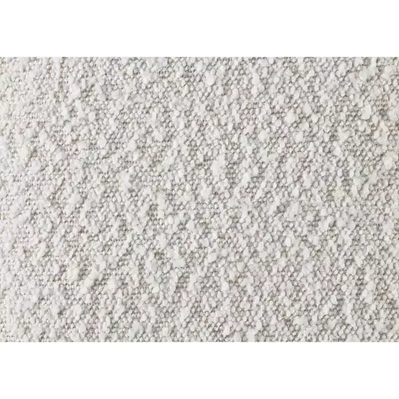 Lit Lit Bouclé blanc ; finition noyer - : Revêtement lin Cadre chromé Montage sans outils