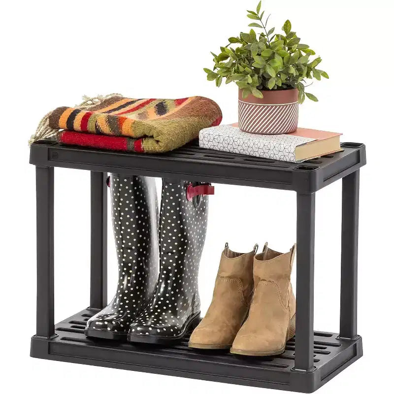 IRIS USA Plastic Garage Shelving Unit Storage Outdoor Indoor
