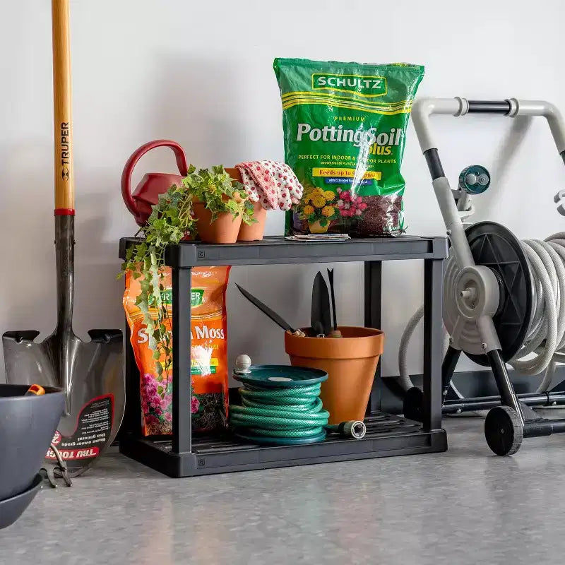 Étagère de rangement en plastique pour garage, intérieur/extérieur