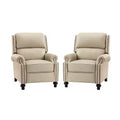 Fauteuil inclinable moderne en cuir véritable avec garniture de clous décoratifs de style vintage pour le salon et la chambre à coucher