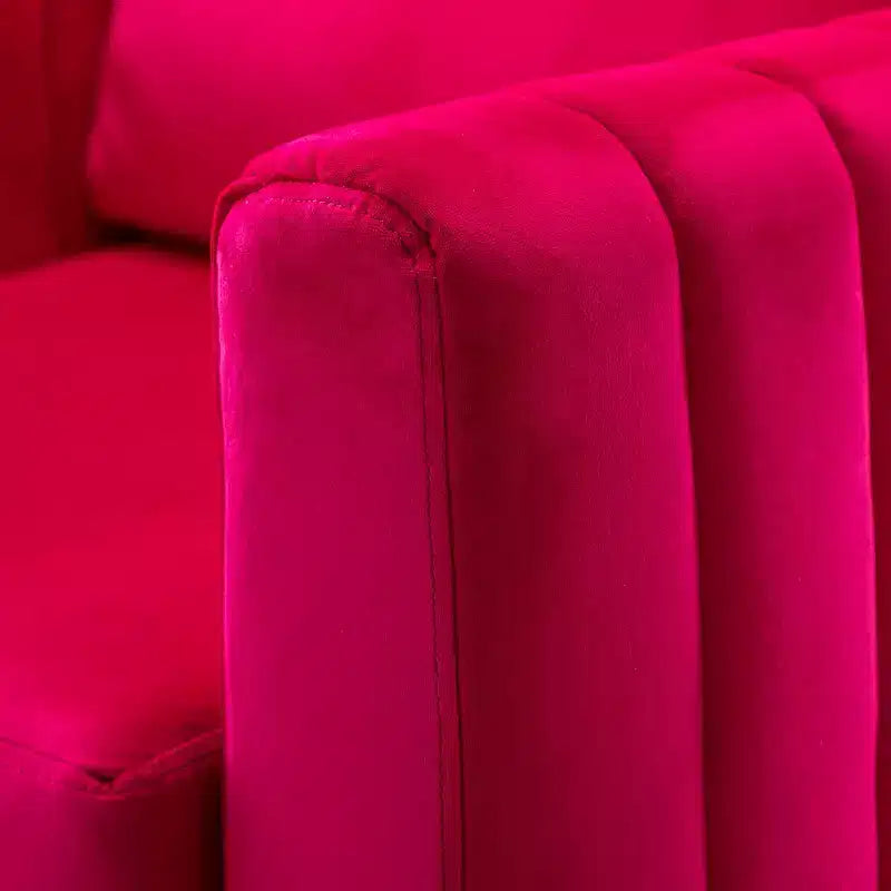 Fauteuil de club contemporain rembourré en bois capitonné avec pieds en métal pour chambre à coucher