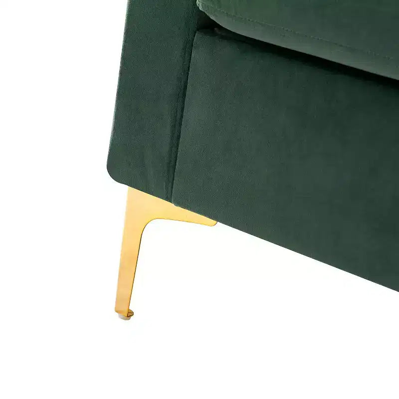 Fauteuil de club contemporain rembourré en bois capitonné avec pieds en métal pour chambre à coucher