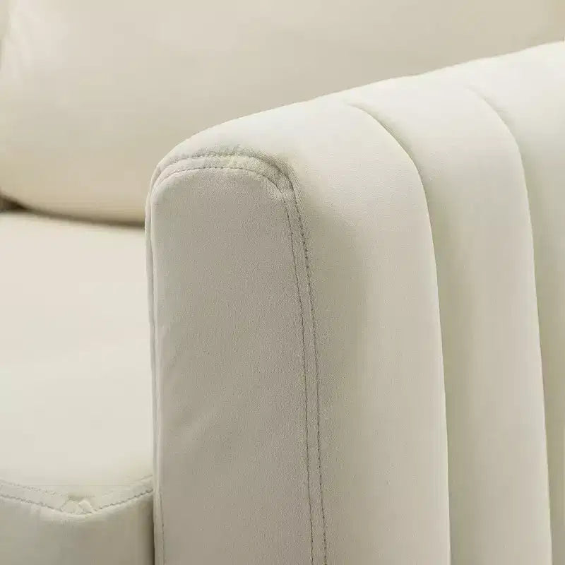 Fauteuil de club contemporain rembourré en bois capitonné avec pieds en métal pour chambre à coucher