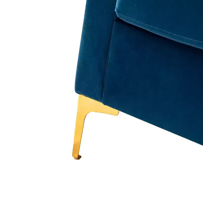 Fauteuil de club contemporain rembourré en bois capitonné avec pieds en métal pour chambre à coucher