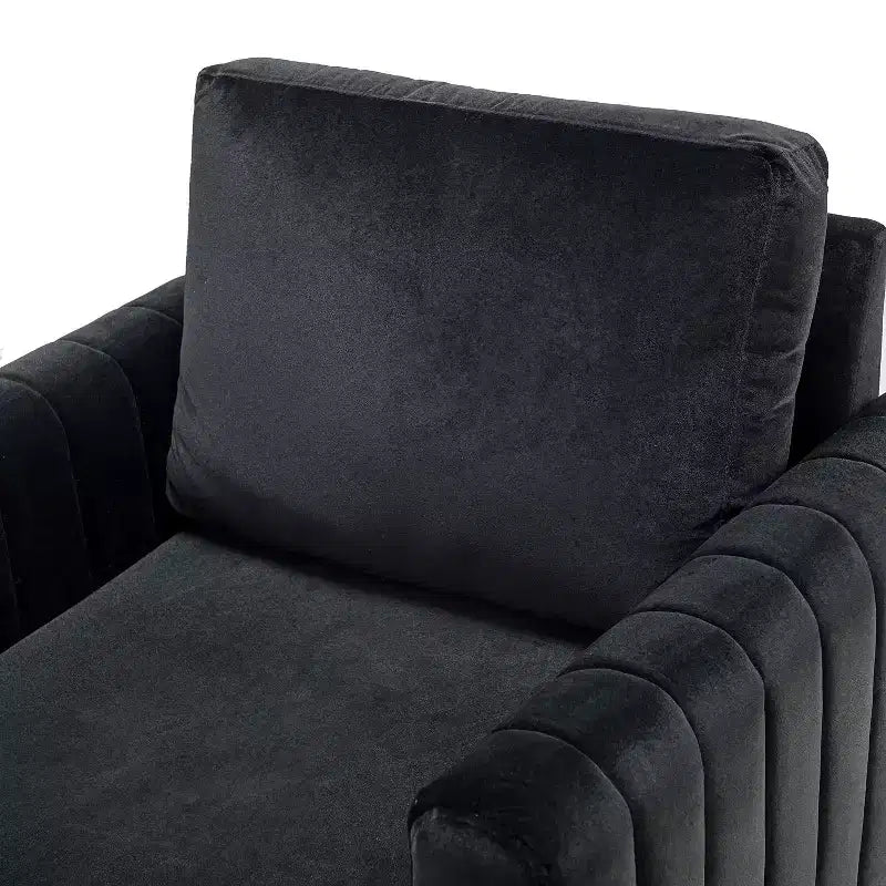 Fauteuil de club contemporain rembourré en bois capitonné avec pieds en métal pour chambre à coucher
