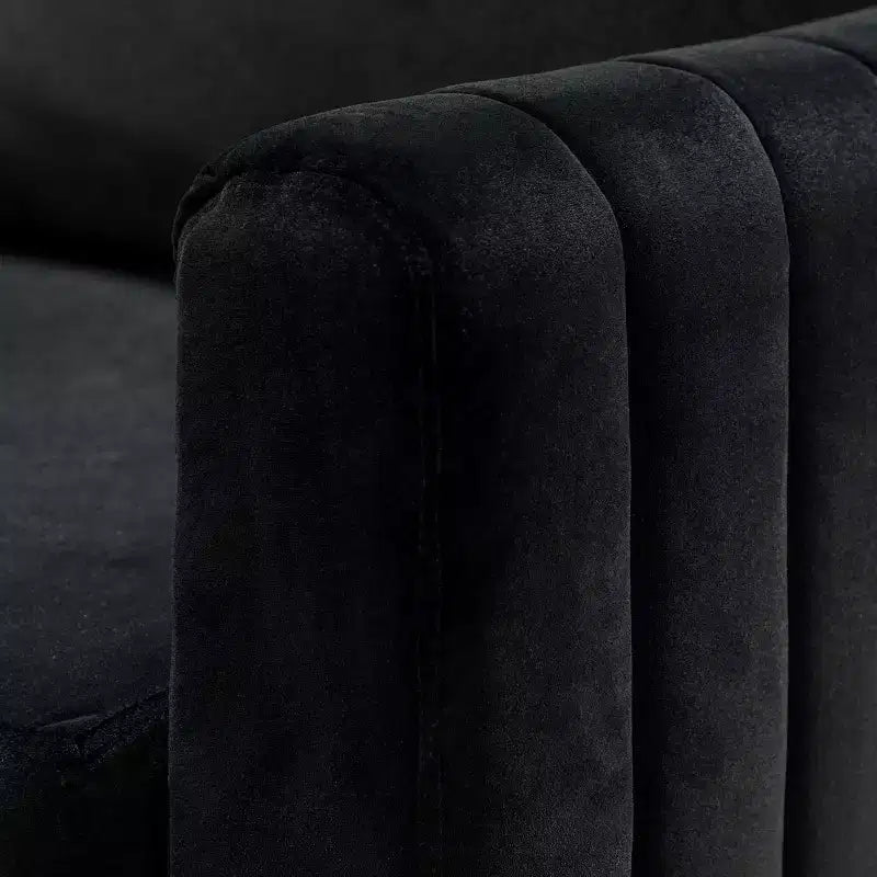 Fauteuil de club contemporain rembourré en bois capitonné avec pieds en métal pour chambre à coucher