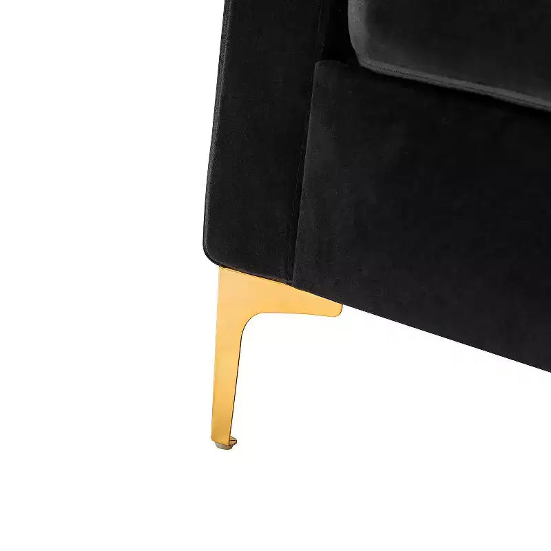 Fauteuil de club contemporain rembourré en bois capitonné avec pieds en métal pour chambre à coucher
