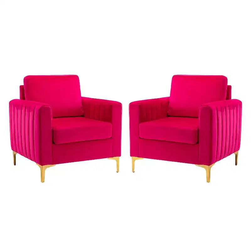Fauteuil de club contemporain rembourré en bois capitonné avec pieds en métal pour chambre à coucher