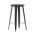 Emma and Oliver Indoor/Outdoor Bar Top Table 23.75 Round All Weather Poly Resin Top with Steel base