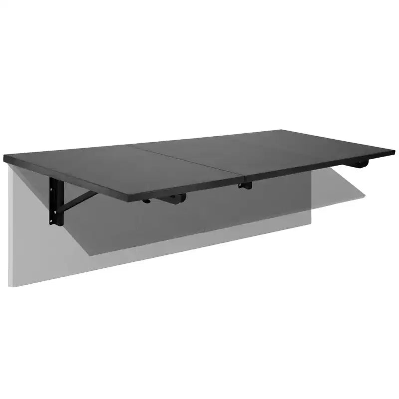 Mount-It! Heavy Duty Drop Down Table Wall Mounted Drop Leaf Tables Collapsible Folding Workbench for Home Office Laundry Room Garage Basement