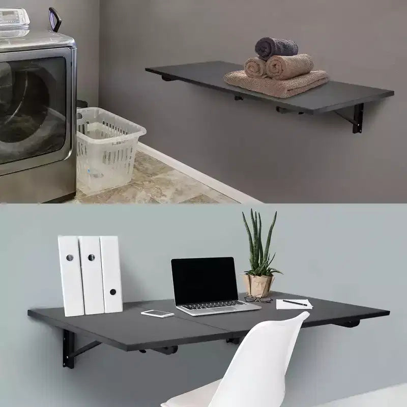 Table pliante murale rabattable robuste pour cuisine, bureau, buanderie, garage, sous-sol