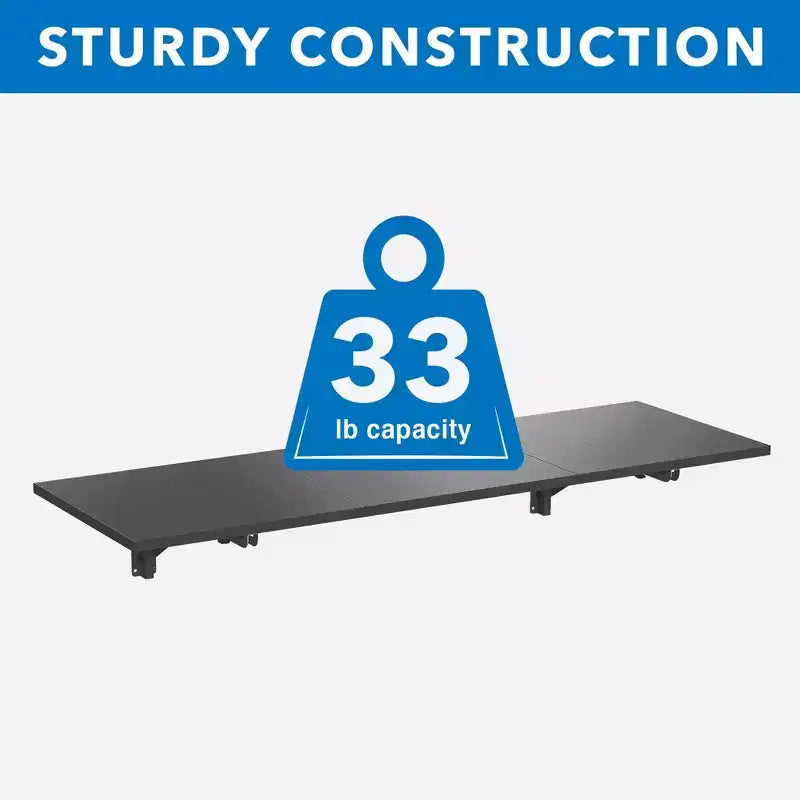 Table pliante murale rabattable robuste pour cuisine, bureau, buanderie, garage, sous-sol