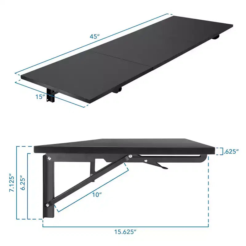 Table pliante murale rabattable robuste pour cuisine, bureau, buanderie, garage, sous-sol