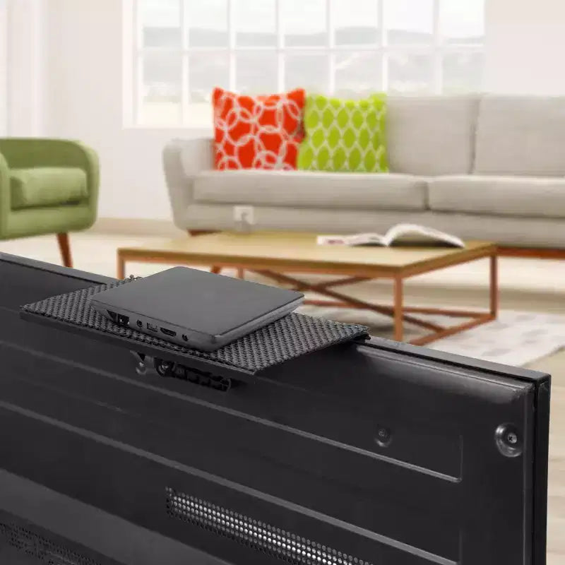 Étagère murale au-dessus de la télévision | Étagère supérieure d'écran réglable pour décodeur ou appareil de streaming | Plateforme antidérapante de 30,5 cm de large | 6,2 kg
