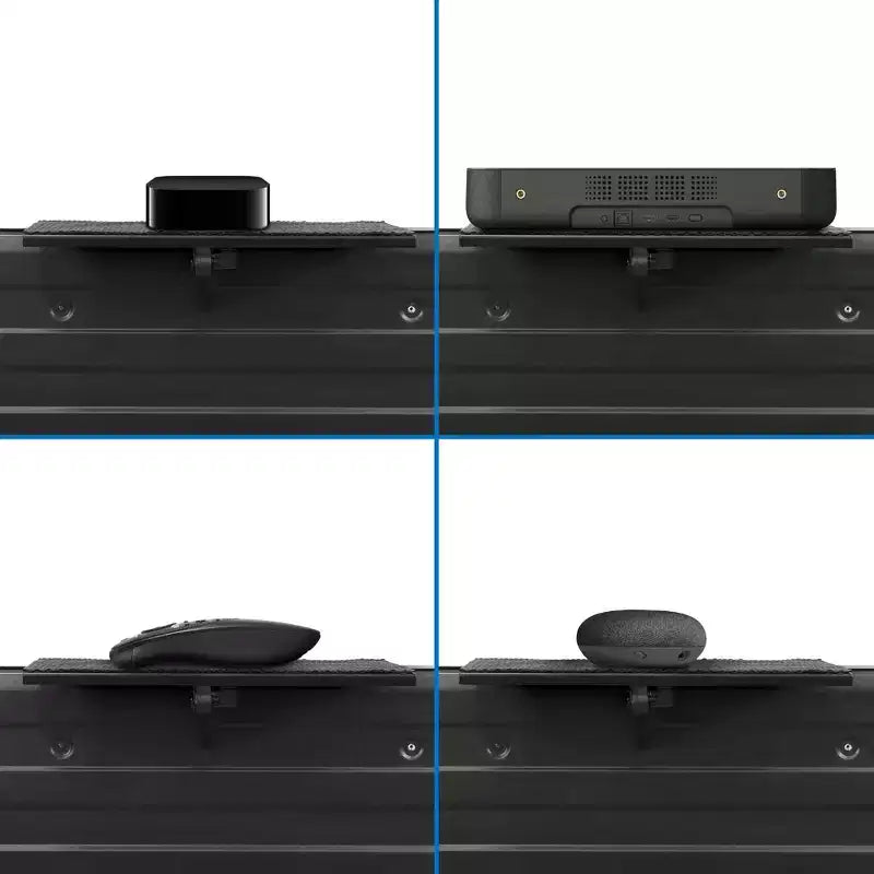 Étagère murale au-dessus de la télévision | Étagère supérieure d'écran réglable pour décodeur ou appareil de streaming | Plateforme antidérapante de 30,5 cm de large | 6,2 kg