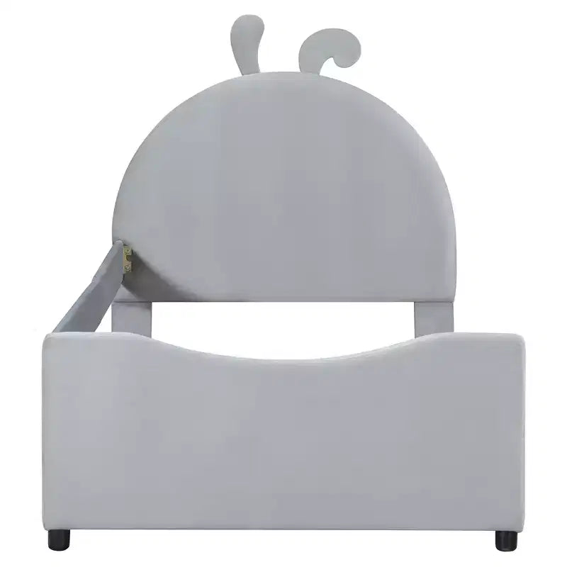 Lit de repos rembourré simple avec tête de lit en forme d'oreilles de lapin