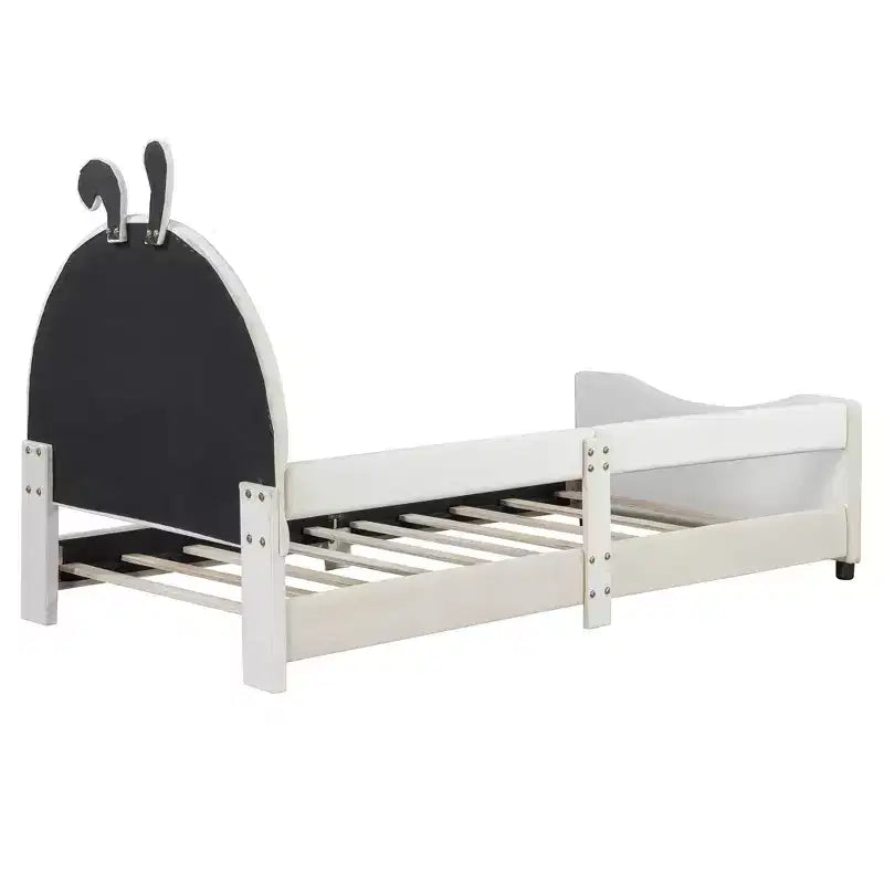 Lit de repos rembourré simple avec tête de lit en forme d'oreilles de lapin