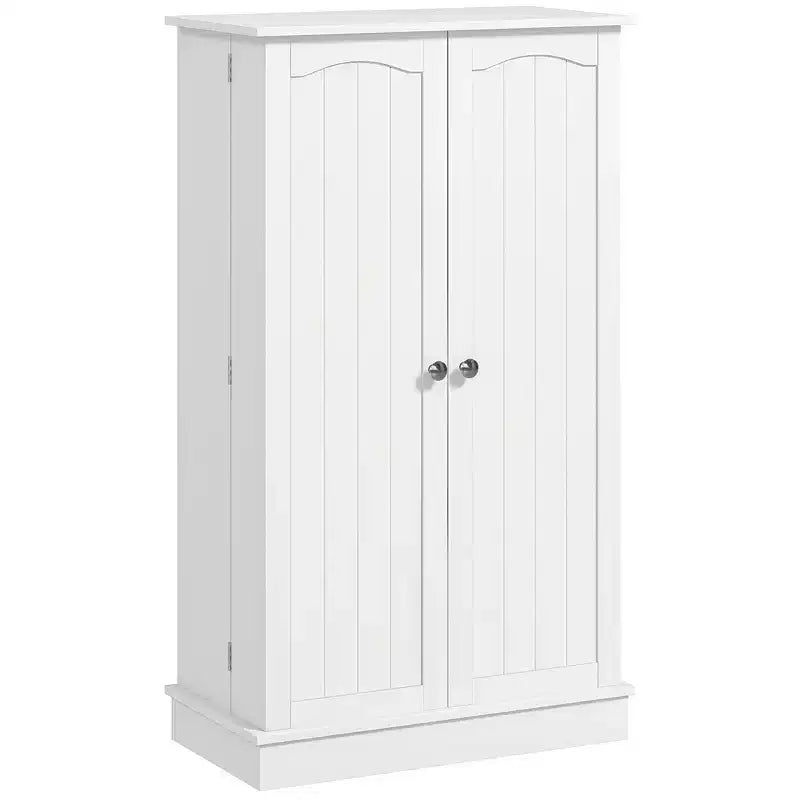 HOMCOM Armoire de cuisine 41, 2 portes, 5 étagères de rangement, 12 casiers à épices et étagères réglables pour salle à manger