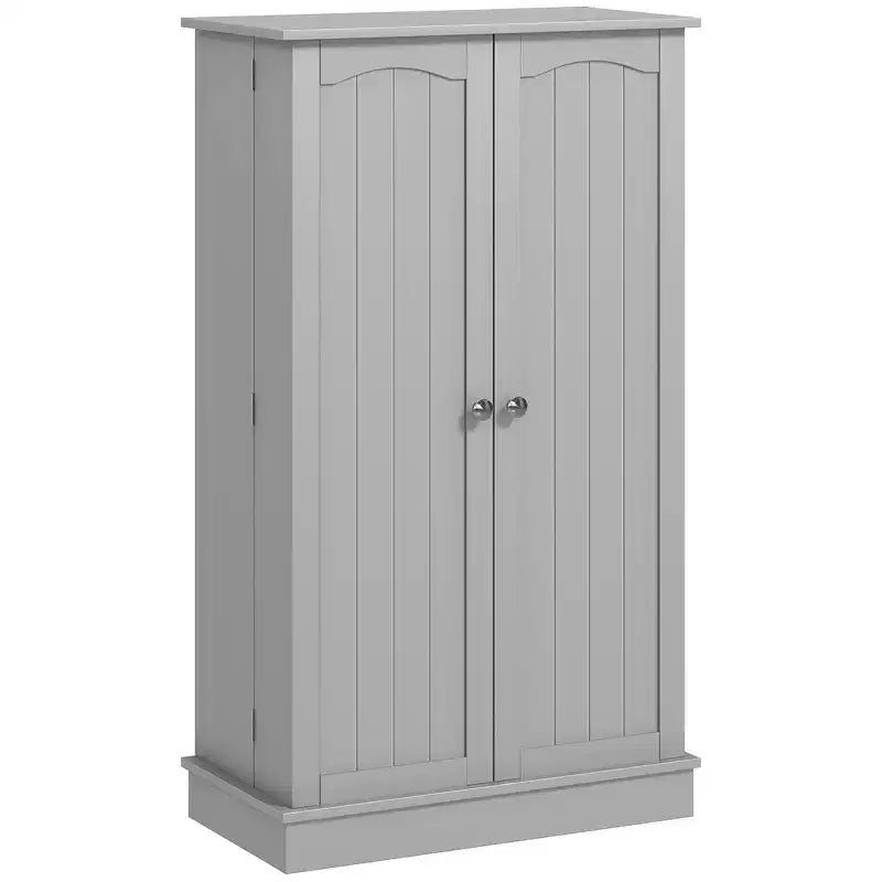 HOMCOM Armoire de cuisine 41, 2 portes, 5 étagères de rangement, 12 casiers à épices et étagères réglables pour salle à manger