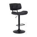 Brooklyn Adjustable Faux Leather Metal Barstool - Armen Living