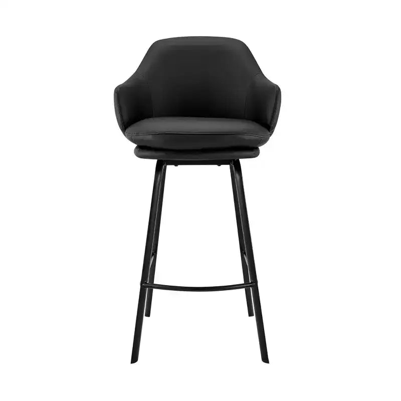 Tabouret de bar réglable en similicuir et métal