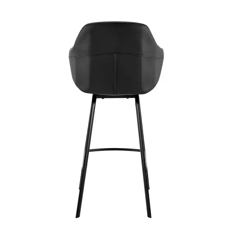 Tabouret de bar réglable en similicuir et métal