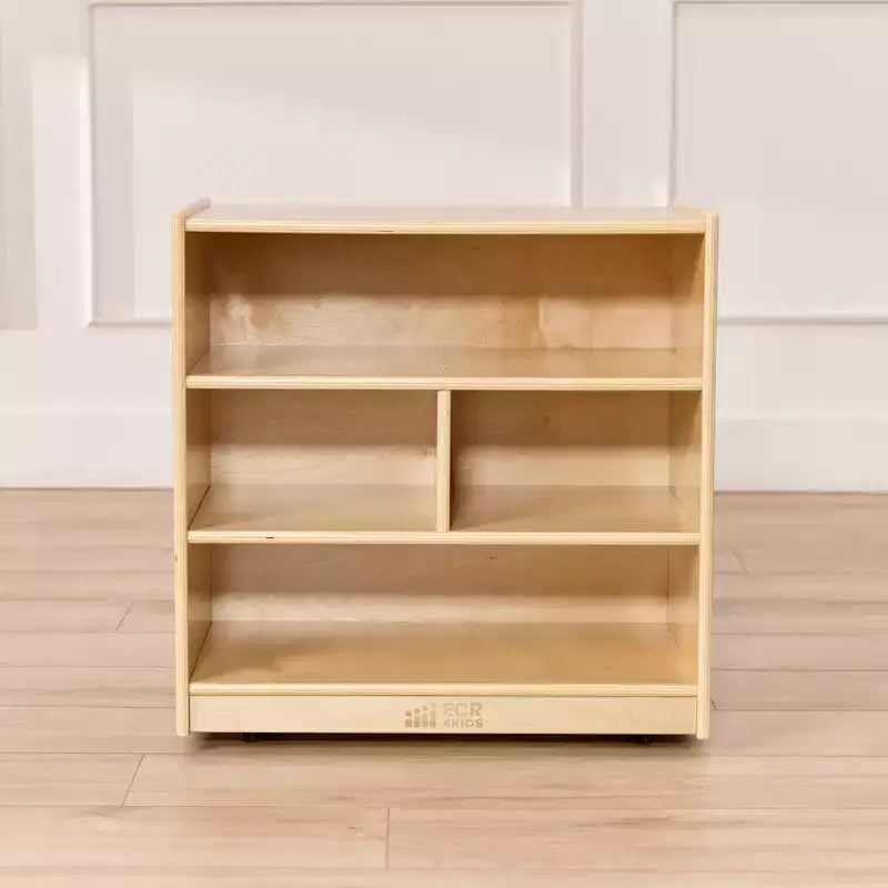 Meuble de rangement à roulettes pour blocs de construction, petit mobilier de classe