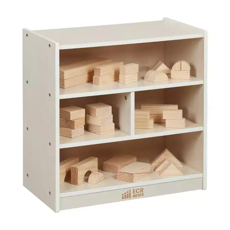 Meuble de rangement à roulettes pour blocs de construction, petit mobilier de classe