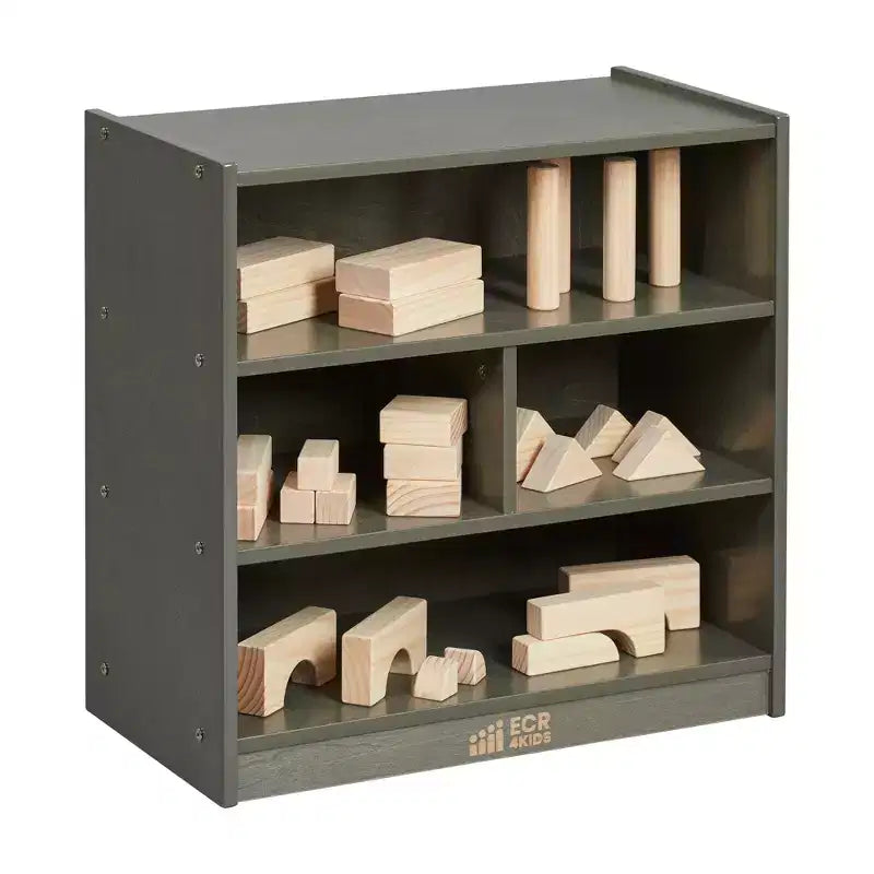 Meuble de rangement à roulettes pour blocs de construction, petit mobilier de classe