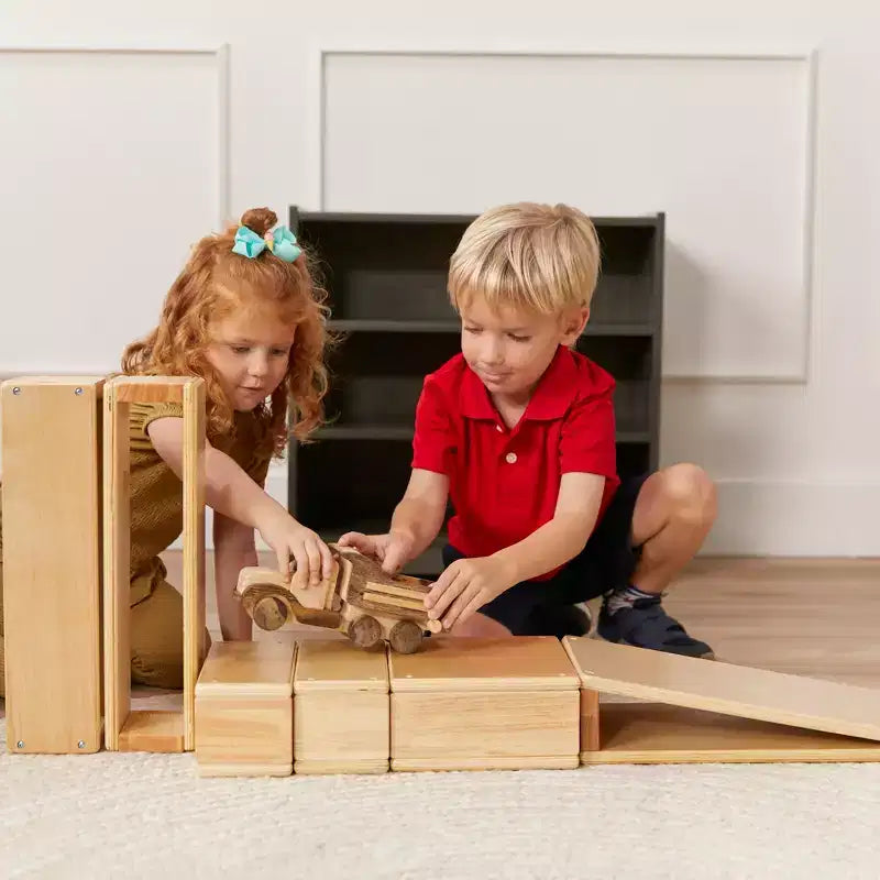 Meuble de rangement à roulettes pour blocs de construction, petit mobilier de classe