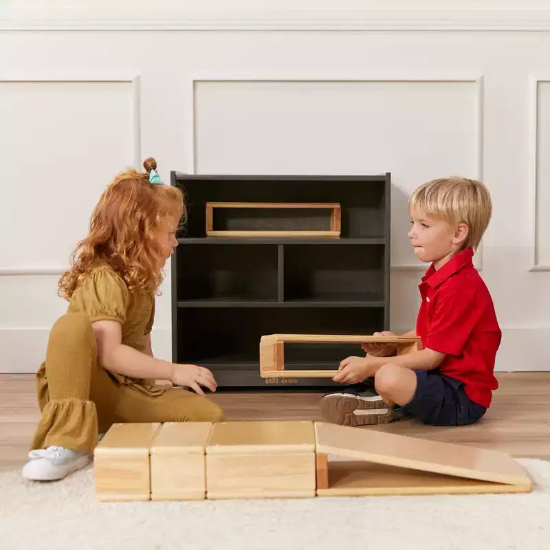 Meuble de rangement à roulettes pour blocs de construction, petit mobilier de classe